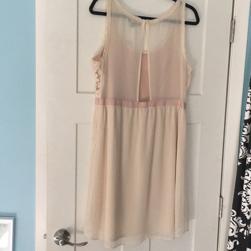 Blush floral crochet detail cut-out dress - Picture 9 of 9
